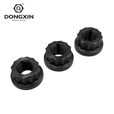 Black Titanium 12 Point Sprocket Nuts M10*1.25 Fasteners