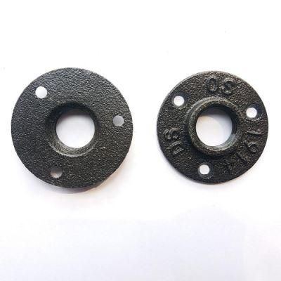 1/2 Inch Black Cast Iron Pipe Fittings Floor Flange