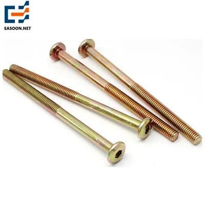 Steel Hex Flat Head Furniture Hardware Cabinet Connecting Bolts Hex Socket Bolt with Half Thread