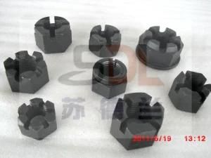 Different Sizes Black Slotted Nuts for Bolts