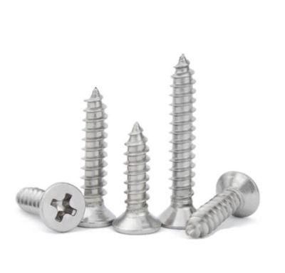 Hardware Materials Stainless Steel Cross Recessed Countersunk Head Self Tapping Screws
