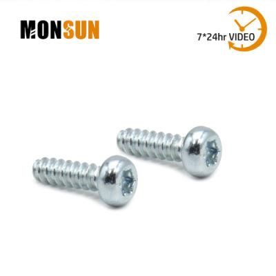Clear/Black Zinc Steel Six Lobe Drive Type B Self Tapping Screw for Plastic