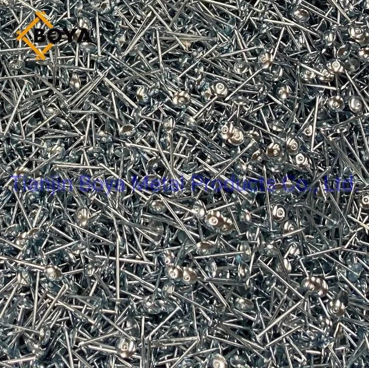 Direct Factory Hot Sale Q235 Galvanized Corrugated Sheet Nails Q195 Twisted & Smooth Shank Umbrella Head Roofing Nails