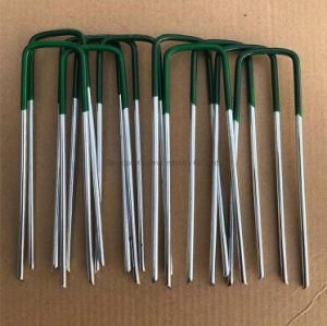 6 Inch Galvanized U-Type Turf Staples for Landscape Grass