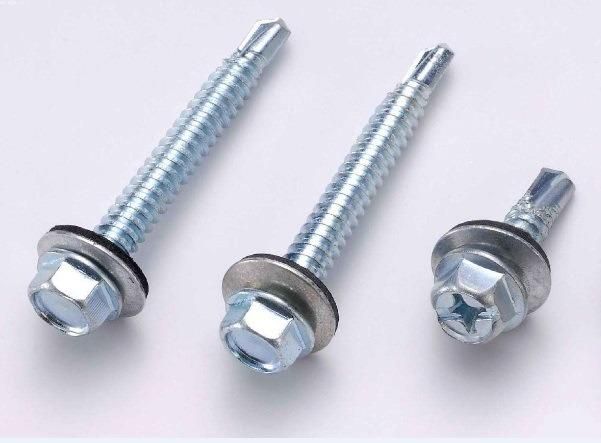 High Quality Galvanized Hex Flange Self Drilling Roofing Screw with Washer Rubber