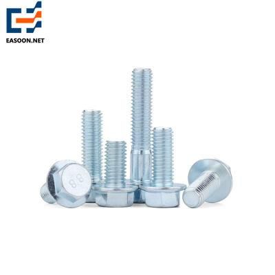 Half Thread Flange Bolt M10 8.8 Zinc Plated Hex Bolt with Washer
