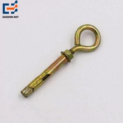 Color-Zinc Plated Lifting Eyes Expansion Bolt Carbon Steel Sleeve Shield Anchor Expansion Bolt with Hook