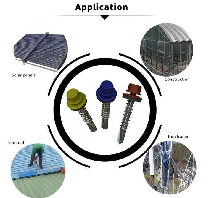 China Wholesale Zinc Plated Roof Screw Drilling Roof Screw Color Zinc Plated Cheap Price Metal Roofing Screws
