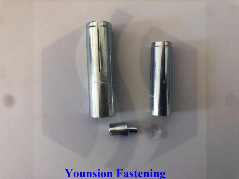 Flat Head Drop-in Anchor Without Knurling in Yellow Zp