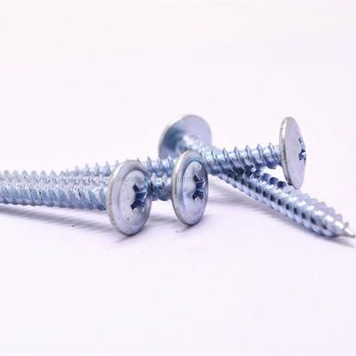 Galvanized Carbon Steel Zinc Plated Round Wafer Head Self Tapping Screws