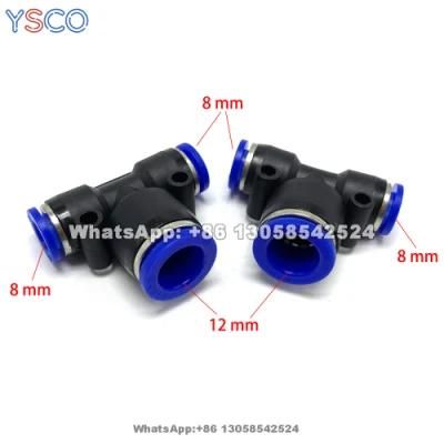 Ys Plastic Quick Plug-in Tee Connector Variable Diameter Nozzle Fittings