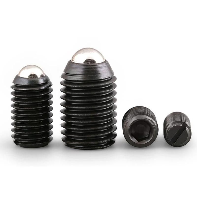 Black Oxied Slotted Set Screw with Spring Ball Point
