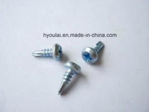 Small Pan (PF) Phillips Head with Self Drilling Screw Zinc Plated