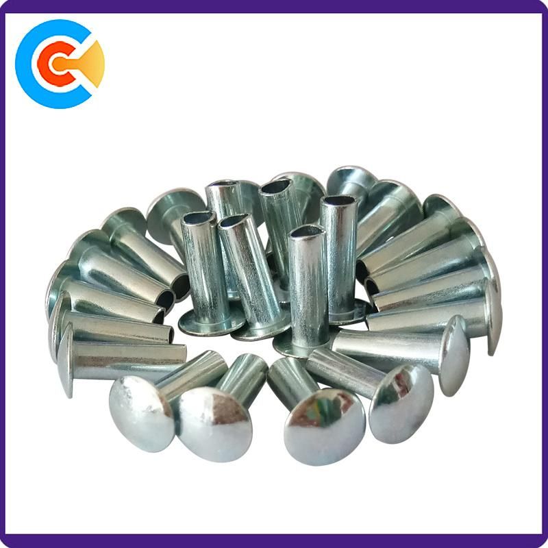M4 Round Head Steel Semi-Tubular Rivet