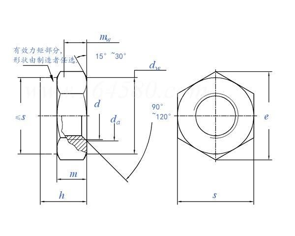 Alloy Steel Hex Nylon Lock Nuts DIN985