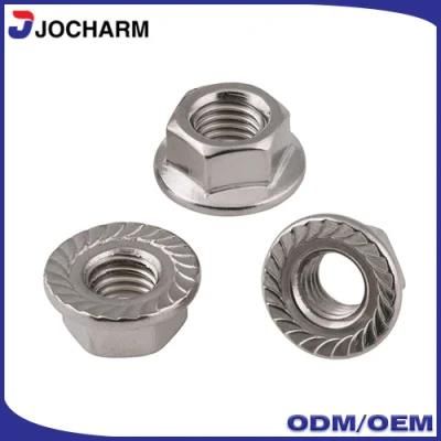 Galvanized HDG Stainless Steel A2 A4 Hex Flange Nuts
