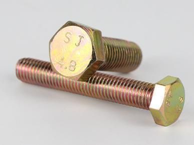 Galvanized Outer Hexagon Screw Color Zinc 4.8 Hexagon Bolt Extended Color Zinc Plated Fastener