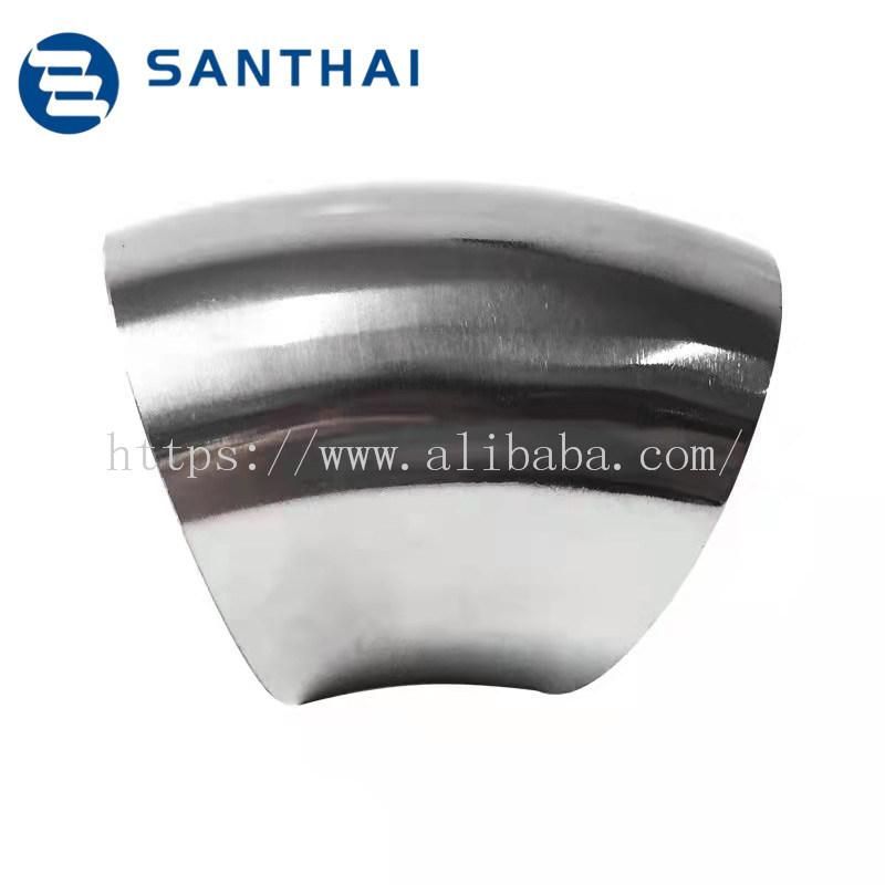1 Inch 45/90/180 Degree Weld Tri Calmp Sanitary Stainless Steel Elbow with Good Prices