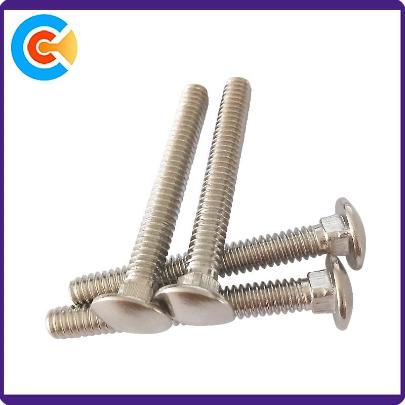 Fastener Mushroom Head Full Thread Carbon Steel Carriage Bolt Screw