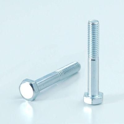 DIN931 Hex Head Bolt Hex Cap Screw Partial Half Thread Carbon Steel Zinc Plated Galvanized
