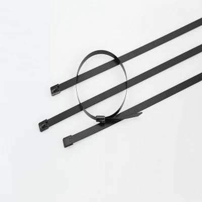 New Design Custom 4.6*550mm Releasable Spray Plastic Stainless Steel 304 Cable Tie