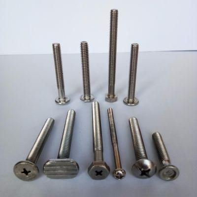 Round Cross Head Brass-Plated Steel Aluminum Brass Screw