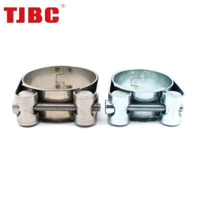 20mm Bandwidth Single Bolt Hose Clamp Heavy Duty Unitary 316ss Stainless Steel Clamp with Double Bands for for Heavy Trucks, 90-95mm
