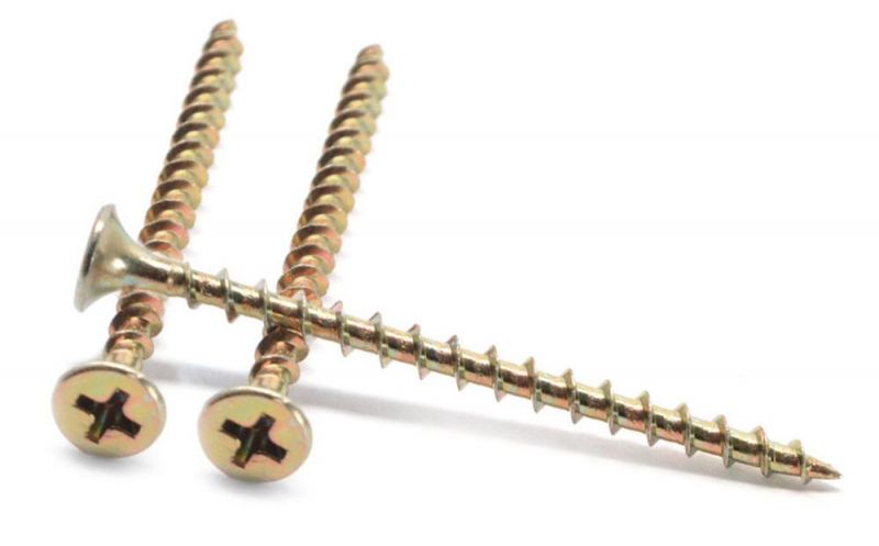 No. 2 Phillips Zinc Yellow Chromate Plated Self Tapping Drywall Screws for Drywall to Wood