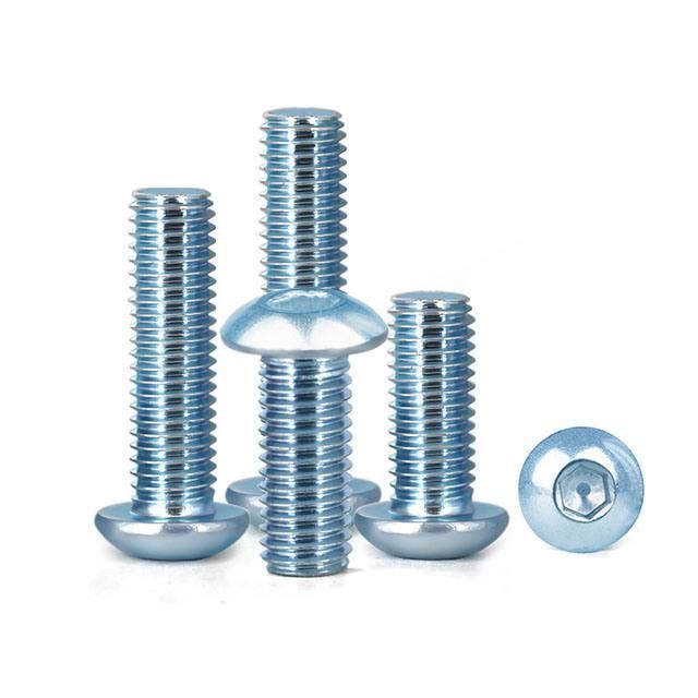 ISO7380 Button Head Socket Screw Bolt Allen Head Screw Bolt Carbon Steel Zinc Plated Galvanized