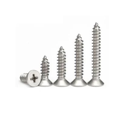 Factory Supply A2 A4 Metric and Inch Csk Head Self Tapping Screws