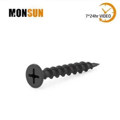 Black Phosphate #2 (Phillips) Flat (Bugle) Coarse Drywall (Gypse) Screws