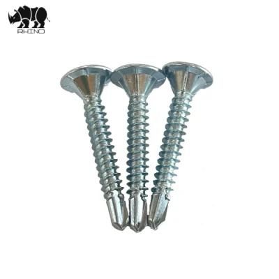 Manufactur Direct Cross Flat Head Self Drilling Screws with 4 Nibs Under Head