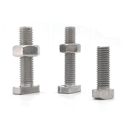 Custom 304 316 Carbon Steel DIN 261 M6 M8 Zinc Plated T Head Bolt for 20 30 40 45 55 Series Aluminum Profile