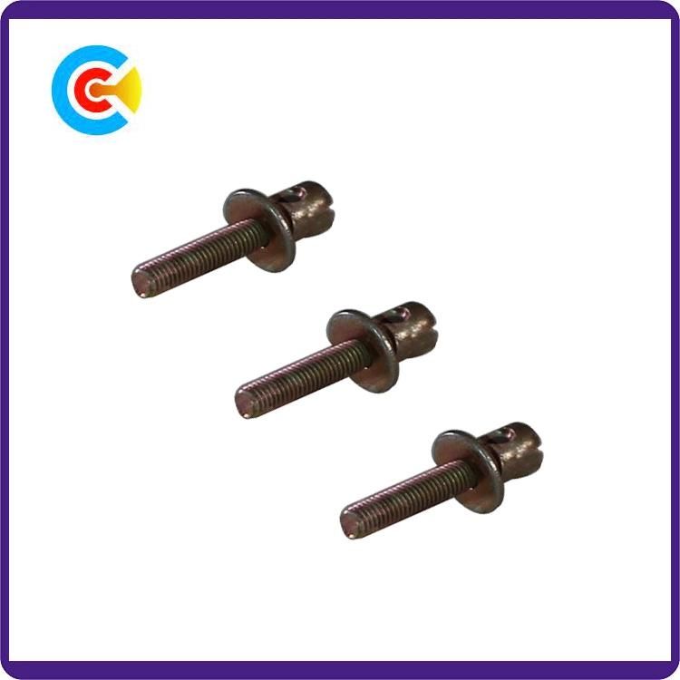 DIN/ANSI/BS/JIS Carbon-Steel/Stainless-Steel 4.8/8.8/10.9 Pad Combination Screw for Railway Building