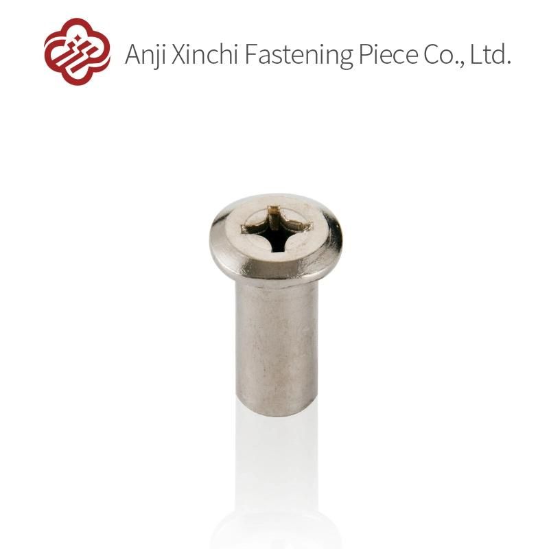 Cross Recessed Flat Head Chamfered Full Thread Nickel Plated Nuts Furniture Hardware Fasteners