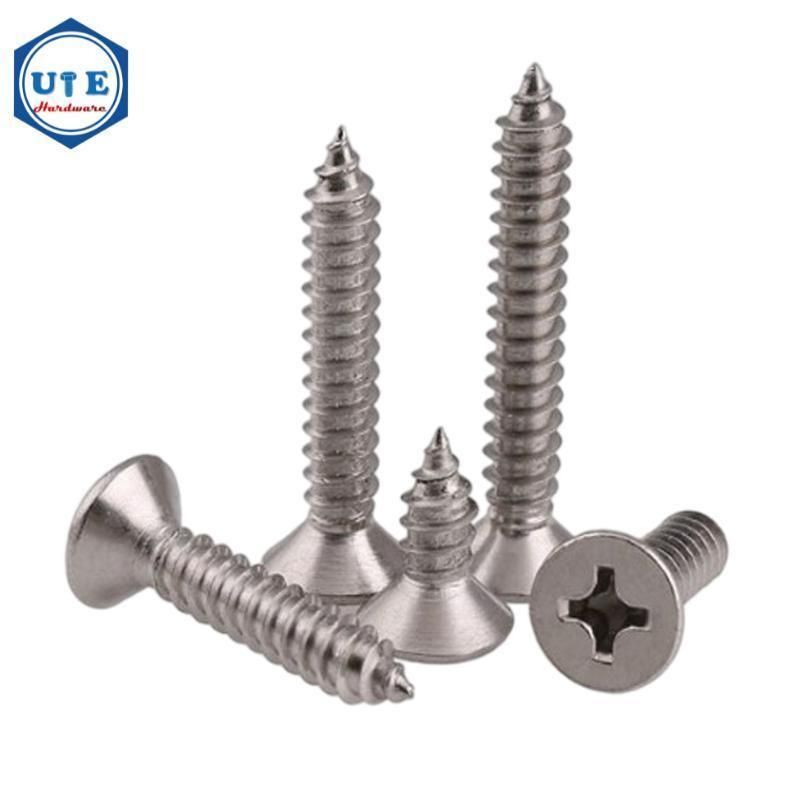 Buy Bulk Types of Screws DIN7982 Countersunk Flat Head Self Tapping Screws with Cross Recessed Stainless Steel Screw A2/A4
