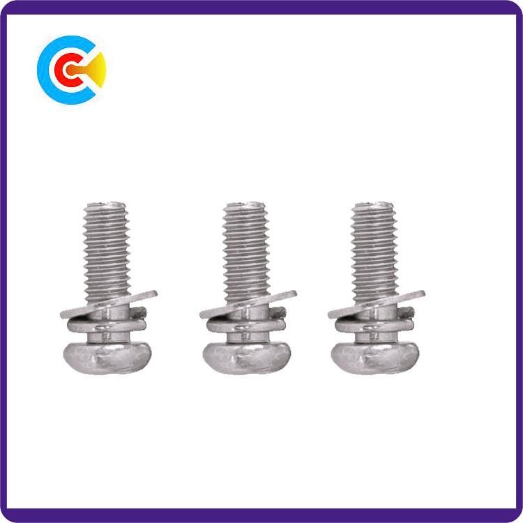 DIN/ANSI/BS/JIS Carbon-Steel/Stainless-Steel 4.8/8.8/10.9 Galvanized Phillips Pan Head Screws for Machinery/Industry