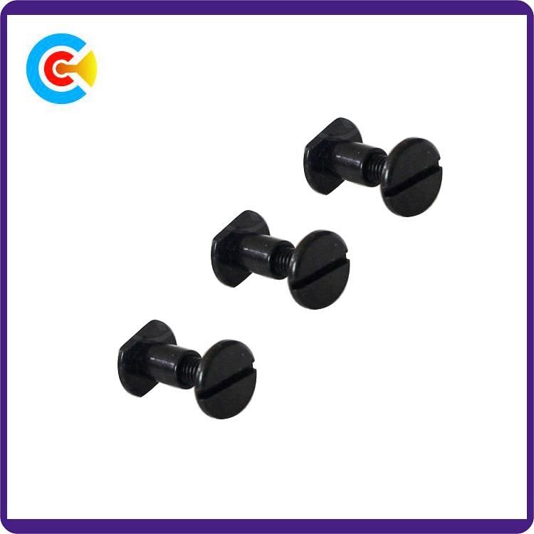 Chicago Screw Black Male and Female Flat Head Screws Rivet Screw