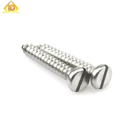 Ss304/316 High Quality Slot Pan Head Tapping Screw DIN7971