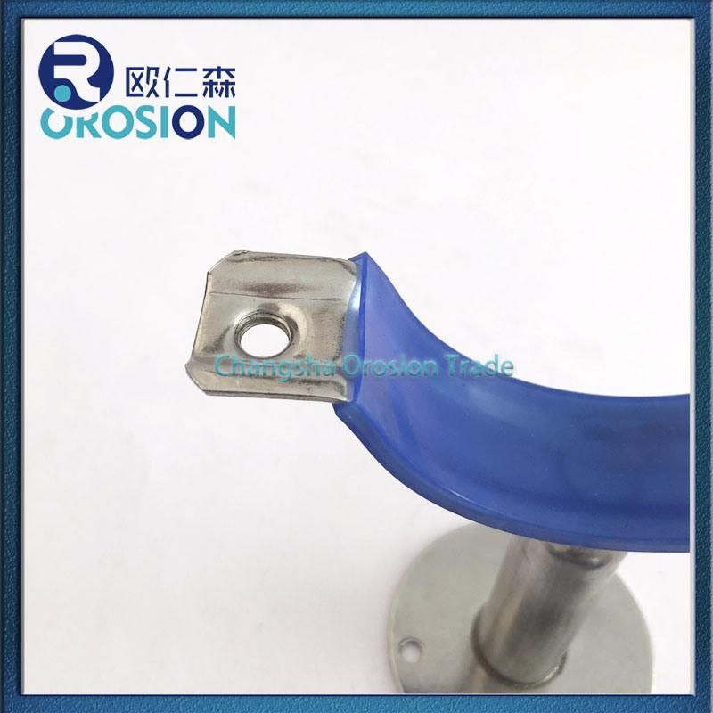 stainless Steel Round Pipe Fitting Hanger Clamped with Rubber
