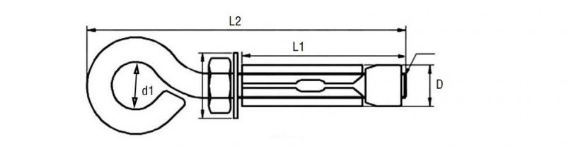 Stainless Steel Fastener Metric Sleeve Anchor Bolt Eye Expansion Bolt