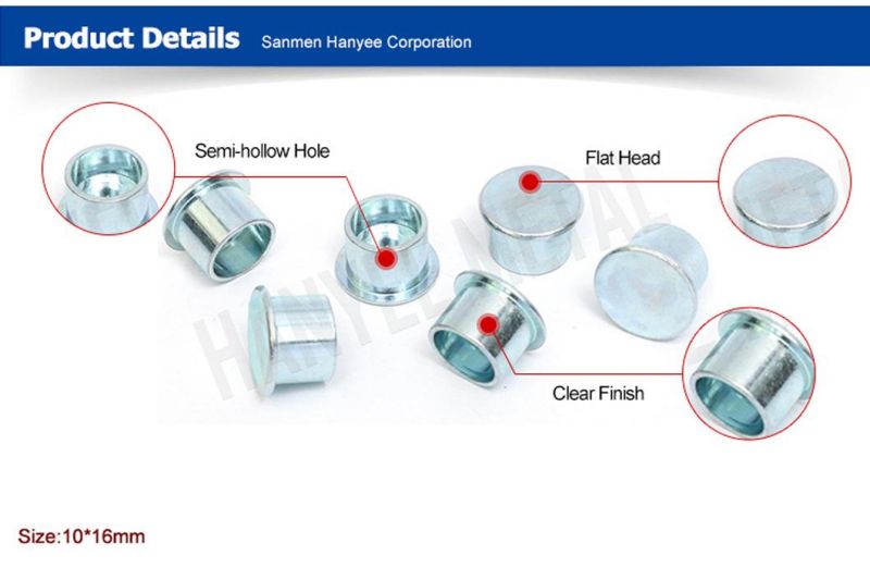 Chinese OEM Fastener Manufacturer Automotive Fastener Flat Head Rivet