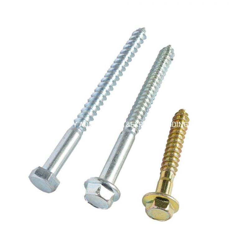 Carbon Stainless Steel Hex Head Wood Screw with High Quality