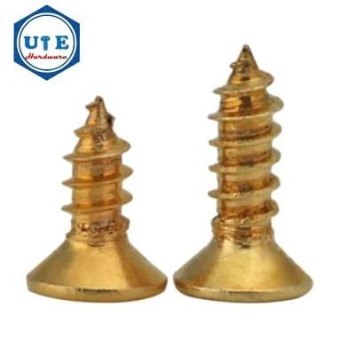 High Quality Brass Cross Recessed Csk Head Screw Self Tapping Screw DIN7982 for 3.5X13 to 3.5X50