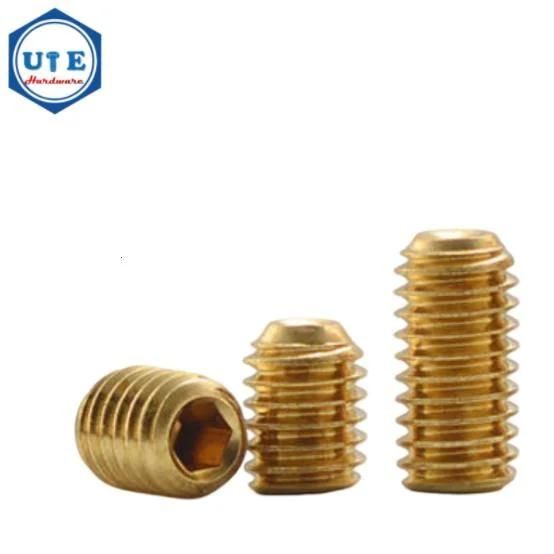 M3 M5 M6 M8 High Strength Brass Cap Point Set Screw DIN914