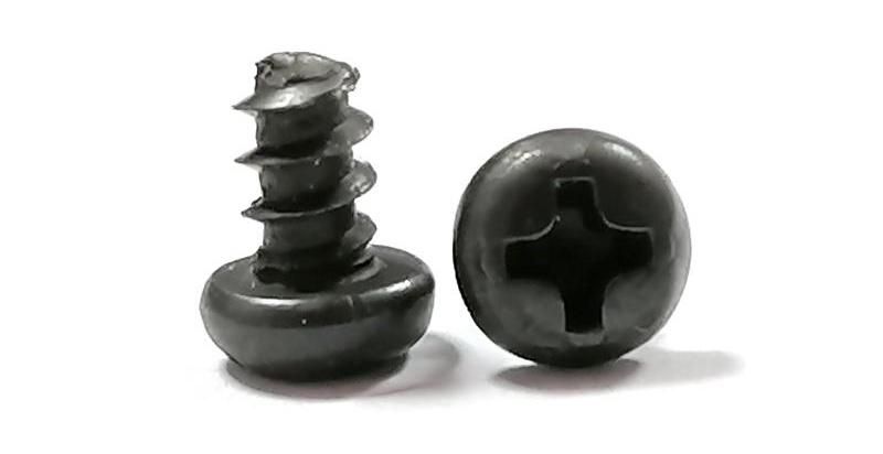 Carbon Steel Black Zinc Pan Round Cross Phillips Tapping Screw