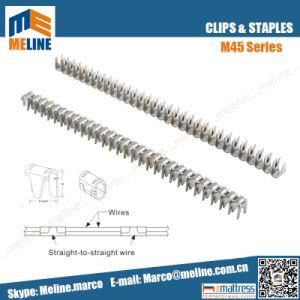 Galvanized M45 Series Rolled Mattress Clips, Continuous Spring Fastener Clips