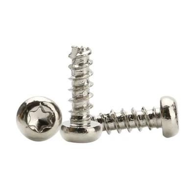 M2 M3 Steel Nickel-Plated Pan Head T10 T15 Torx Self Tapping Cutting Screw