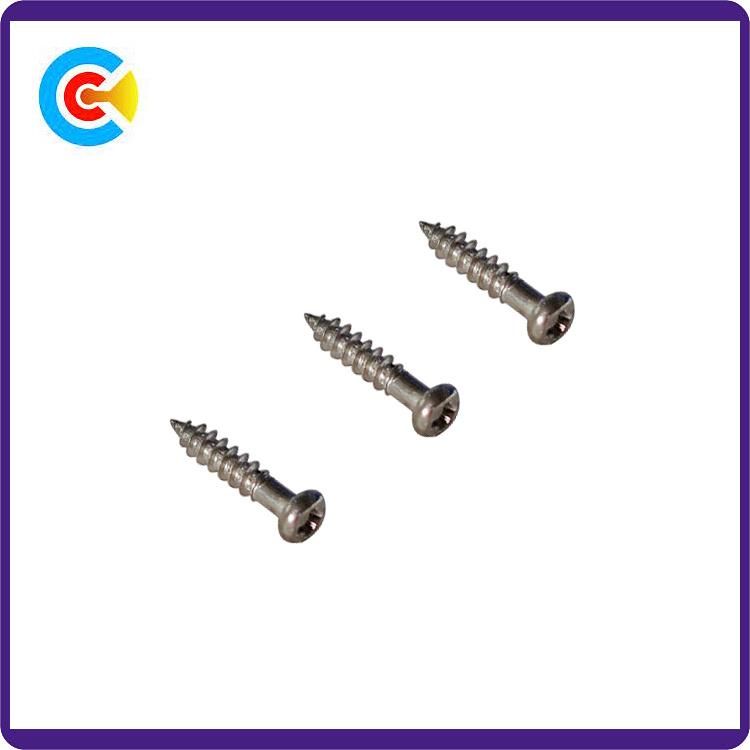 DIN/ANSI/BS/JIS Carbon-Steel/Stainless-Steel Round Cross Rod Furniture Cabinets Fixed Screws