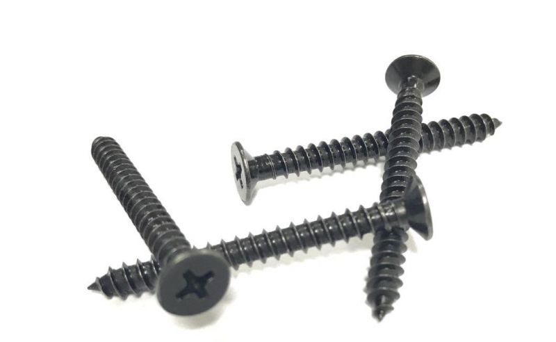 3.5X55mm Fine Thread Phillips Bugle Head Drywall Screws Black Phosphate Coated Drywall Screws